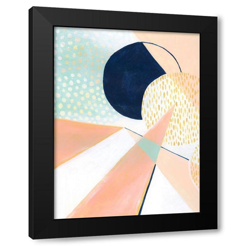 Peach Eclipse II Black Modern Wood Framed Art Print by Popp, Grace