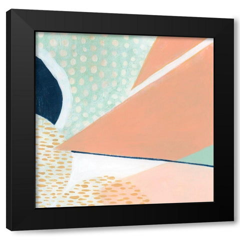 Peach Eclipse III Black Modern Wood Framed Art Print by Popp, Grace