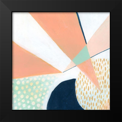 Peach Eclipse IV Black Modern Wood Framed Art Print by Popp, Grace