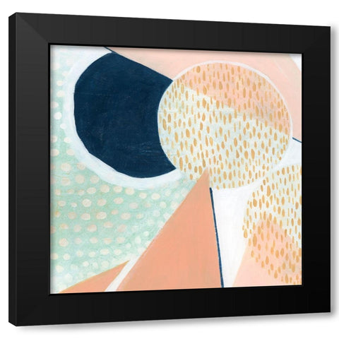Peach Eclipse V Black Modern Wood Framed Art Print by Popp, Grace
