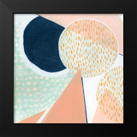 Peach Eclipse V Black Modern Wood Framed Art Print by Popp, Grace