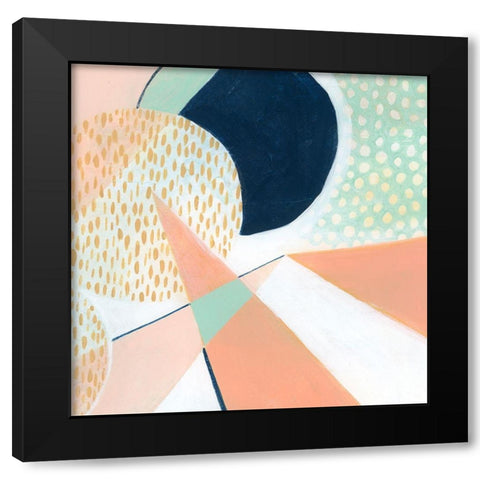 Peach Eclipse VI Black Modern Wood Framed Art Print by Popp, Grace
