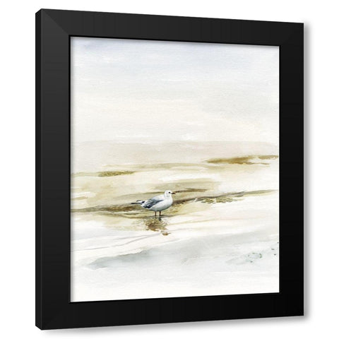 Coastal Gull I Black Modern Wood Framed Art Print with Double Matting by Borges, Victoria