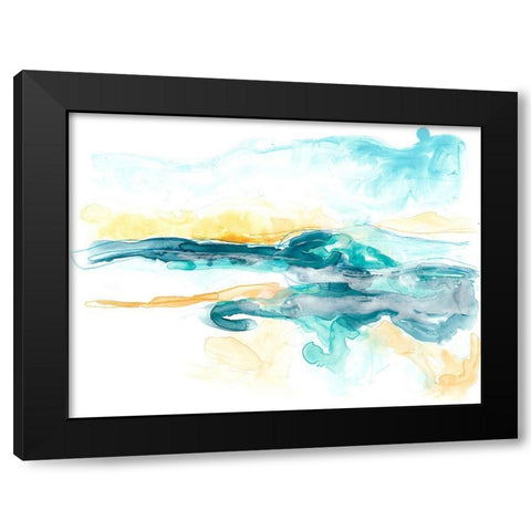 Liquid Lakebed I Black Modern Wood Framed Art Print with Double Matting by Vess, June Erica
