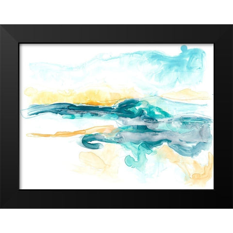 Liquid Lakebed I Black Modern Wood Framed Art Print by Vess, June Erica