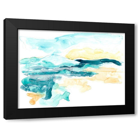 Liquid Lakebed II Black Modern Wood Framed Art Print by Vess, June Erica