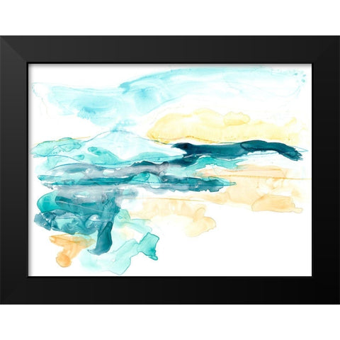 Liquid Lakebed II Black Modern Wood Framed Art Print by Vess, June Erica