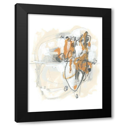 Spur II Black Modern Wood Framed Art Print by Vess, June Erica