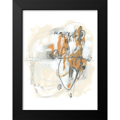 Spur II Black Modern Wood Framed Art Print by Vess, June Erica