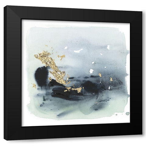Cerulean and Gold II Black Modern Wood Framed Art Print by Borges, Victoria