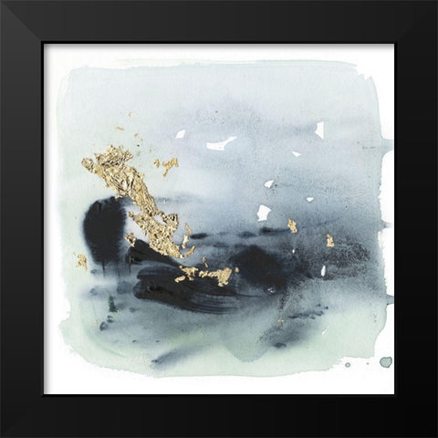 Cerulean and Gold II Black Modern Wood Framed Art Print by Borges, Victoria