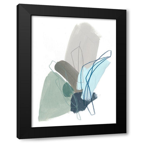 Coda I Black Modern Wood Framed Art Print with Double Matting by Vess, June Erica