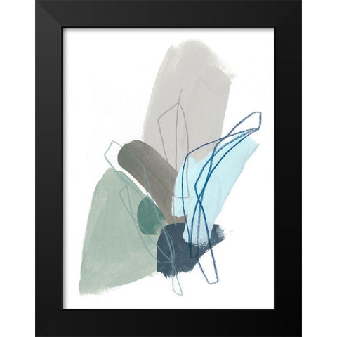 Coda I Black Modern Wood Framed Art Print by Vess, June Erica