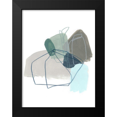 Coda III Black Modern Wood Framed Art Print by Vess, June Erica
