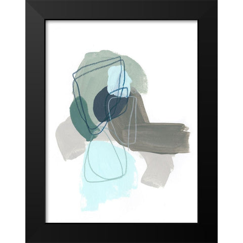Coda IV Black Modern Wood Framed Art Print by Vess, June Erica