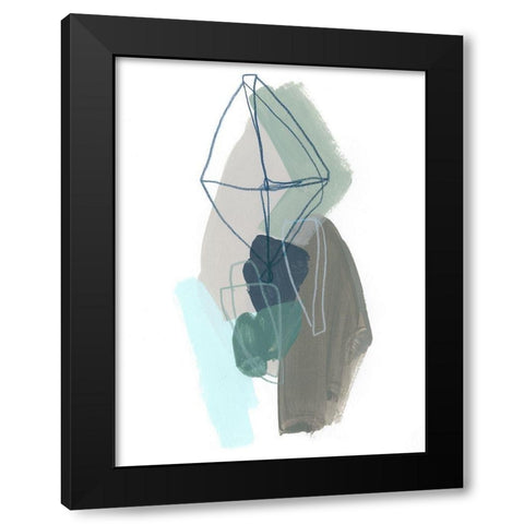Coda V Black Modern Wood Framed Art Print by Vess, June Erica