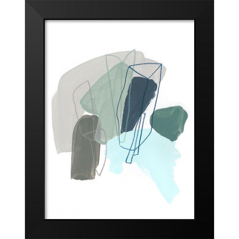 Coda VI Black Modern Wood Framed Art Print by Vess, June Erica
