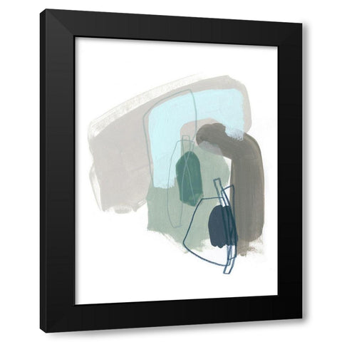 Coda VII Black Modern Wood Framed Art Print by Vess, June Erica