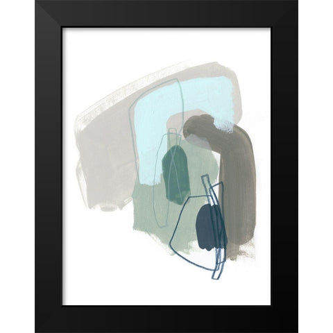 Coda VII Black Modern Wood Framed Art Print by Vess, June Erica