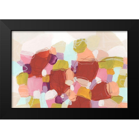 Color Cartography I Black Modern Wood Framed Art Print by Vess, June Erica