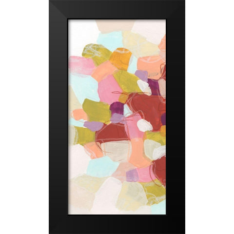 Color Cartography II Black Modern Wood Framed Art Print by Vess, June Erica
