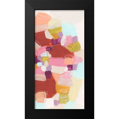 Color Cartography III Black Modern Wood Framed Art Print by Vess, June Erica