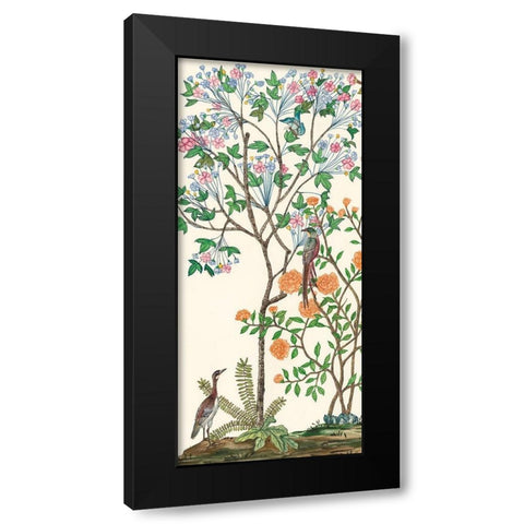 Traditional Chinoiserie I Black Modern Wood Framed Art Print with Double Matting by Wang, Melissa