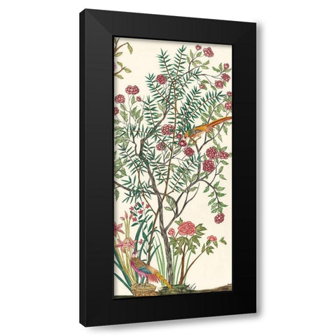 Traditional Chinoiserie III Black Modern Wood Framed Art Print with Double Matting by Wang, Melissa