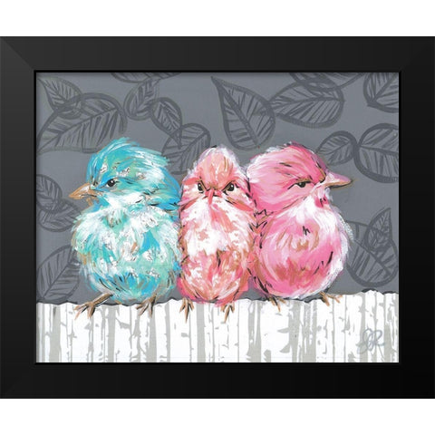 Bird Trio I Black Modern Wood Framed Art Print by Rutledge, Jennifer