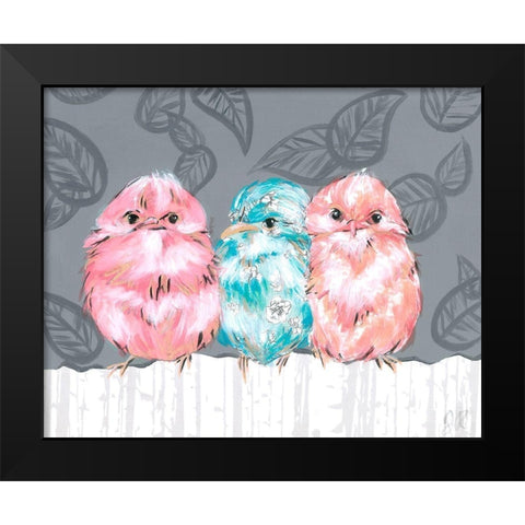 Bird Trio II Black Modern Wood Framed Art Print by Rutledge, Jennifer