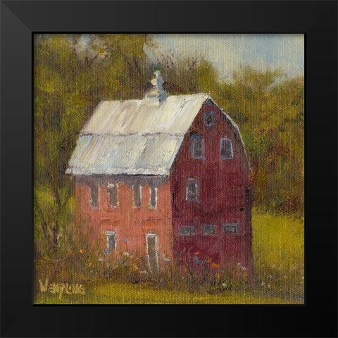 Country Road I Black Modern Wood Framed Art Print by Wendling, Marilyn