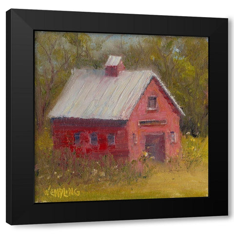 Country Road II Black Modern Wood Framed Art Print by Wendling, Marilyn