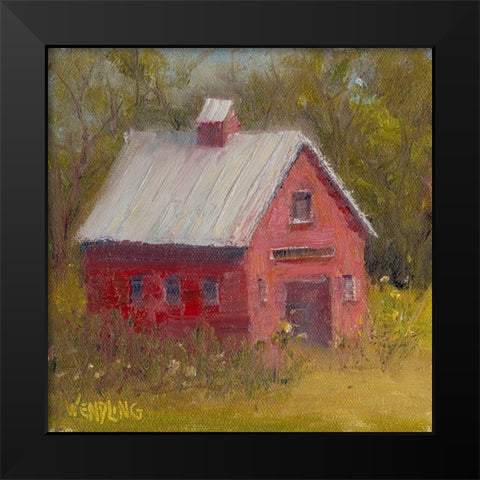 Country Road II Black Modern Wood Framed Art Print by Wendling, Marilyn