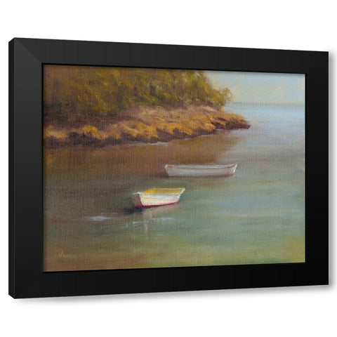 Harbored Dories I Black Modern Wood Framed Art Print by Wendling, Marilyn
