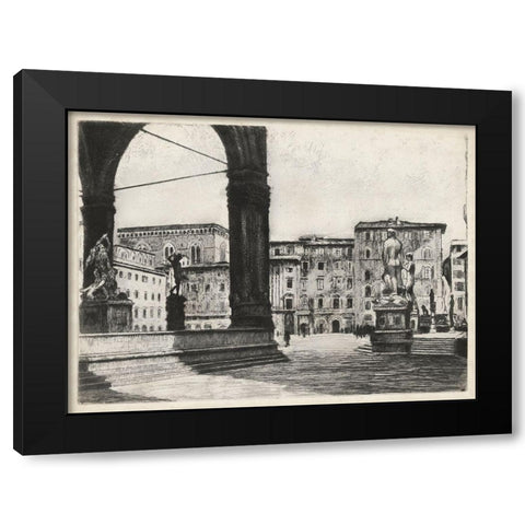 Scenes in Firenze I Black Modern Wood Framed Art Print with Double Matting by Unknown
