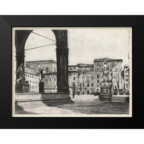 Scenes in Firenze I Black Modern Wood Framed Art Print by Unknown