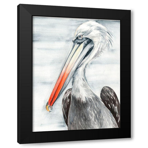 Grey Pelican II Black Modern Wood Framed Art Print by Parker, Jennifer Paxton