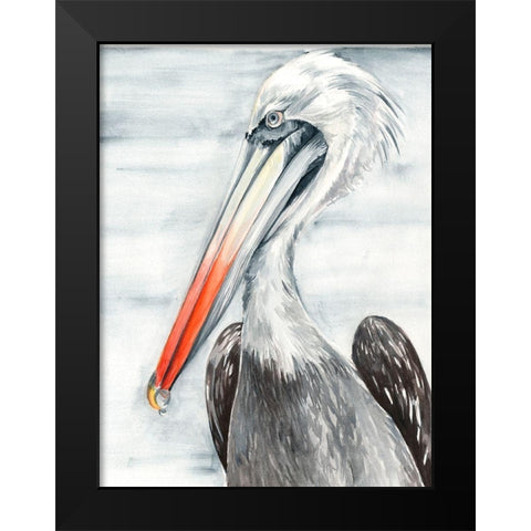 Grey Pelican II Black Modern Wood Framed Art Print by Parker, Jennifer Paxton