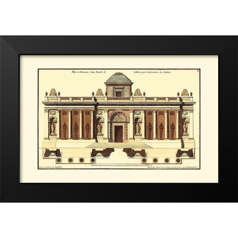 Architectural Facade IV Black Modern Wood Framed Art Print by Deneufforge