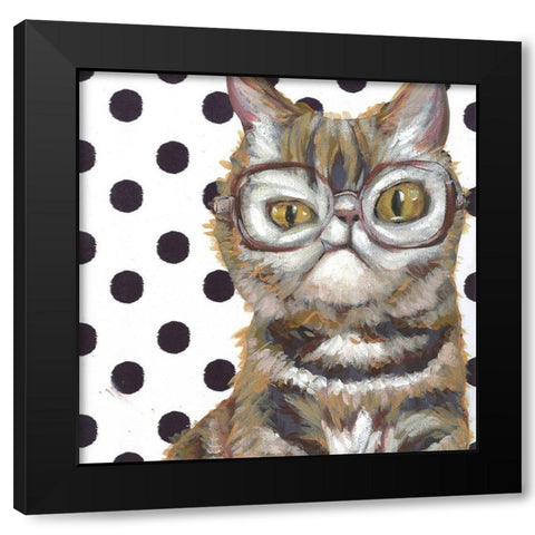 Dapper Animal IX Black Modern Wood Framed Art Print by Rutledge, Jennifer