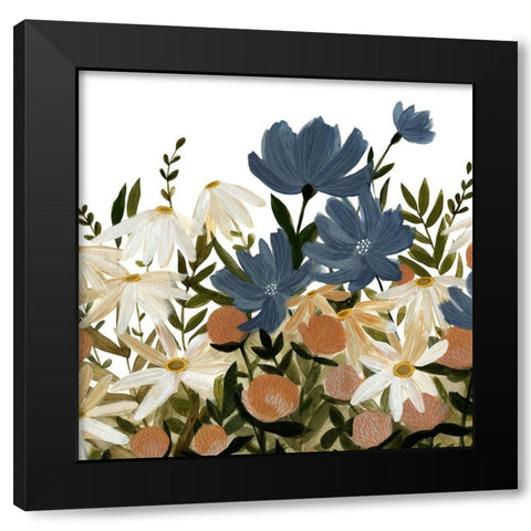 Wildflower Garden I Black Modern Wood Framed Art Print with Double Matting by Scarvey, Emma