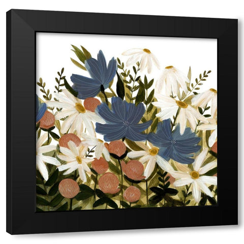 Wildflower Garden II Black Modern Wood Framed Art Print by Scarvey, Emma