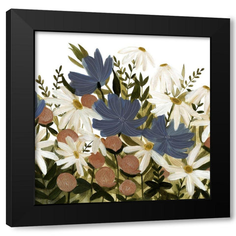 UA CH Wildflower Garden II Black Modern Wood Framed Art Print with Double Matting by Scarvey, Emma