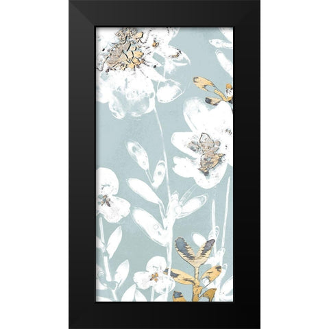 Blossom Patina III Black Modern Wood Framed Art Print by Vess, June Erica