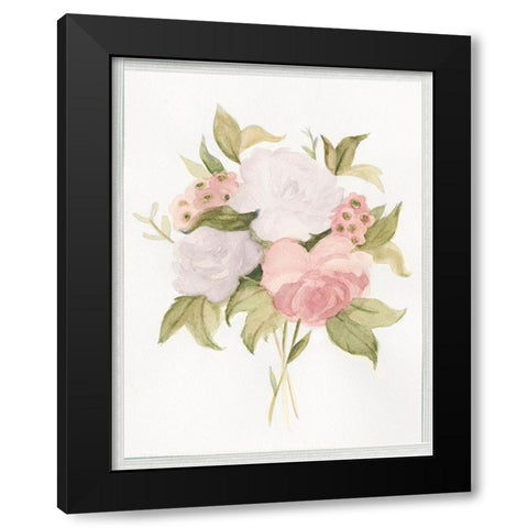 Soft Bouquet I Black Modern Wood Framed Art Print by Scarvey, Emma