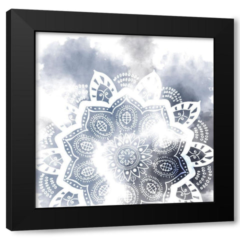 Midnight Blue Breath II Black Modern Wood Framed Art Print with Double Matting by Wang, Melissa