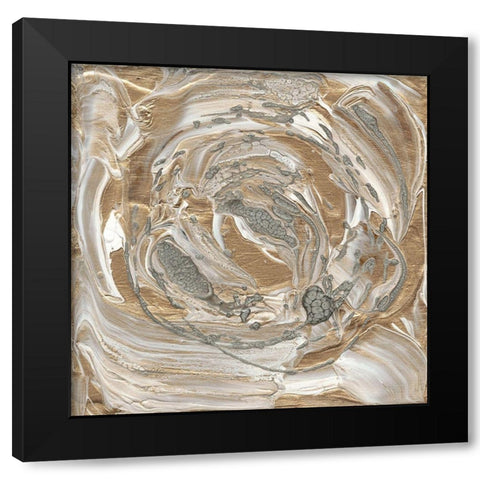 Silver and Gold II Black Modern Wood Framed Art Print by Ludwig, Alicia