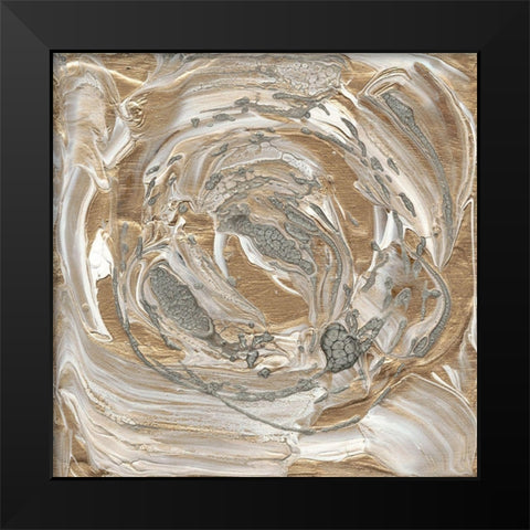 Silver and Gold II Black Modern Wood Framed Art Print by Ludwig, Alicia