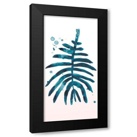 Stems in Indigo II Black Modern Wood Framed Art Print by Vess, June Erica