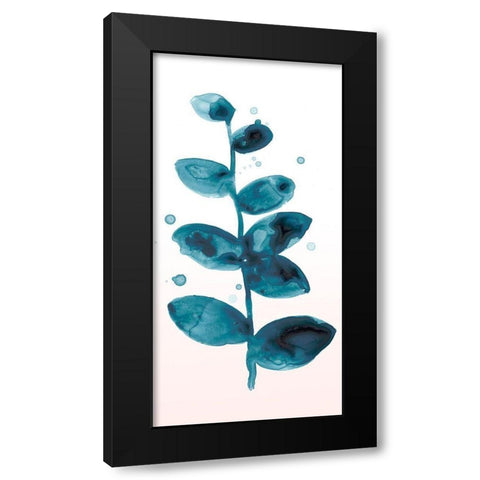 Stems in Indigo III Black Modern Wood Framed Art Print with Double Matting by Vess, June Erica